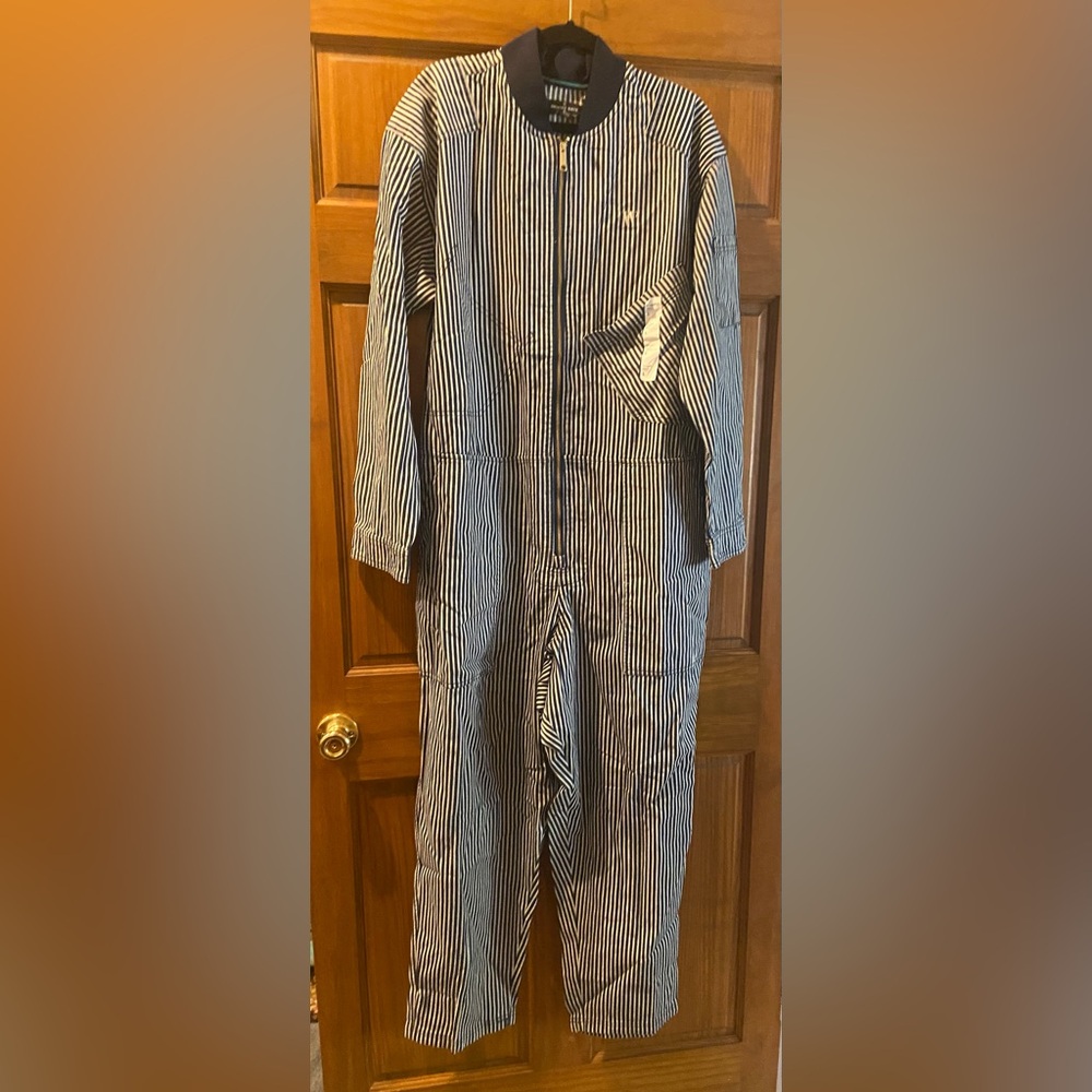 Striped Coverall Jumpsuit